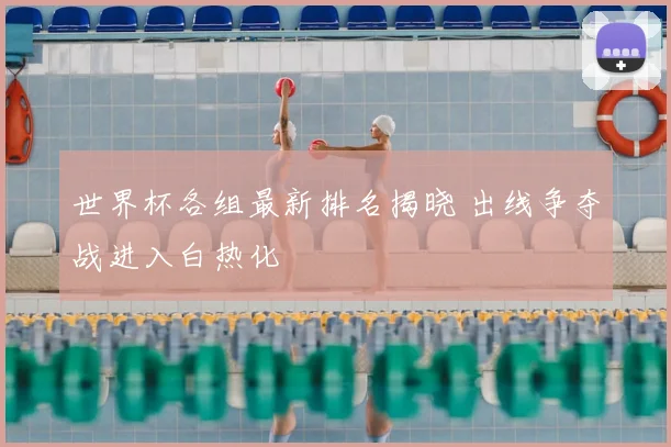 世界杯各组最新排名揭晓 出线争夺战进入白热化